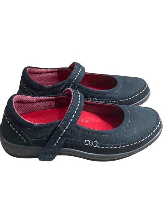 Orthofeet Shoes - ORTHOFEET Athens Mary Jane Shoes with Red Interior in Dark Blue Size 8.5